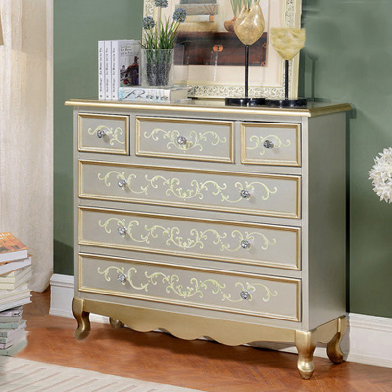 レトロベッドルームストレージ胸胸部胸胸ドレッサー5/6の引き出し付き