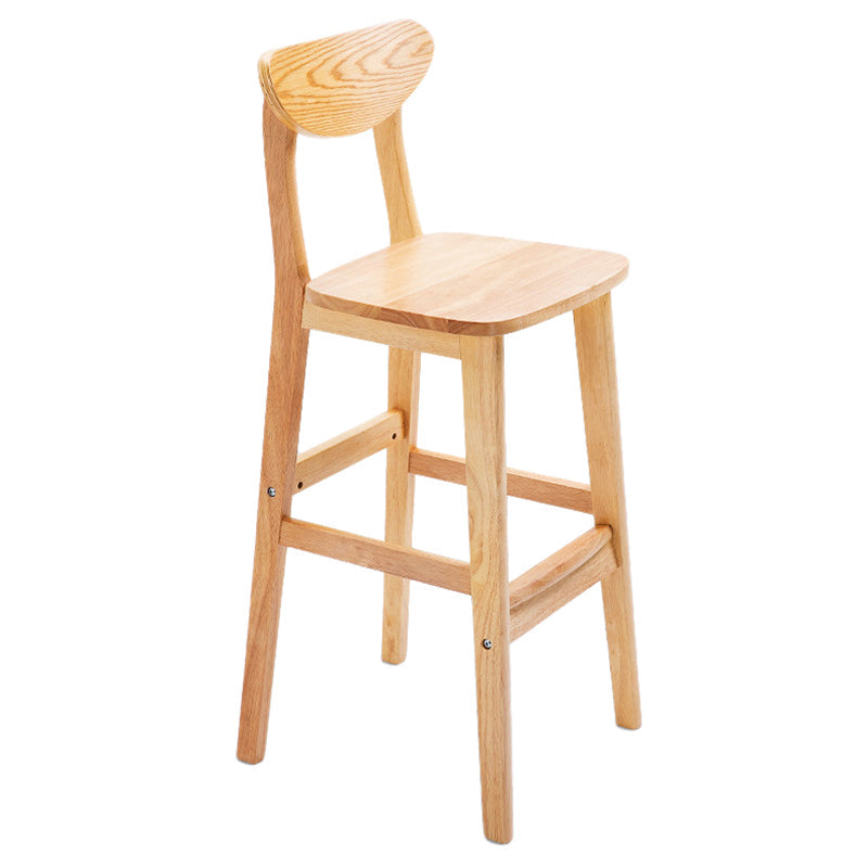 Scandinavian Coffee Shop Armless Stool Matte Finish Upholstered Bar Stools Wood Natural 1 Piece Clearhalo 'Bar Furniture' 'Bar Stools' 'bar_stools' 'furn' 'furn_bar_stools' 'Furniture' 'Kitchen & Dining Furniture' 5370978