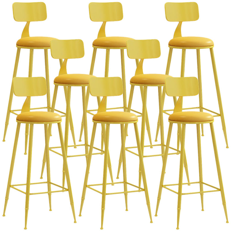 Sgabello da bar del balcone in ferro spino senza braccio del cornice senza braccio con cuscino e pedale