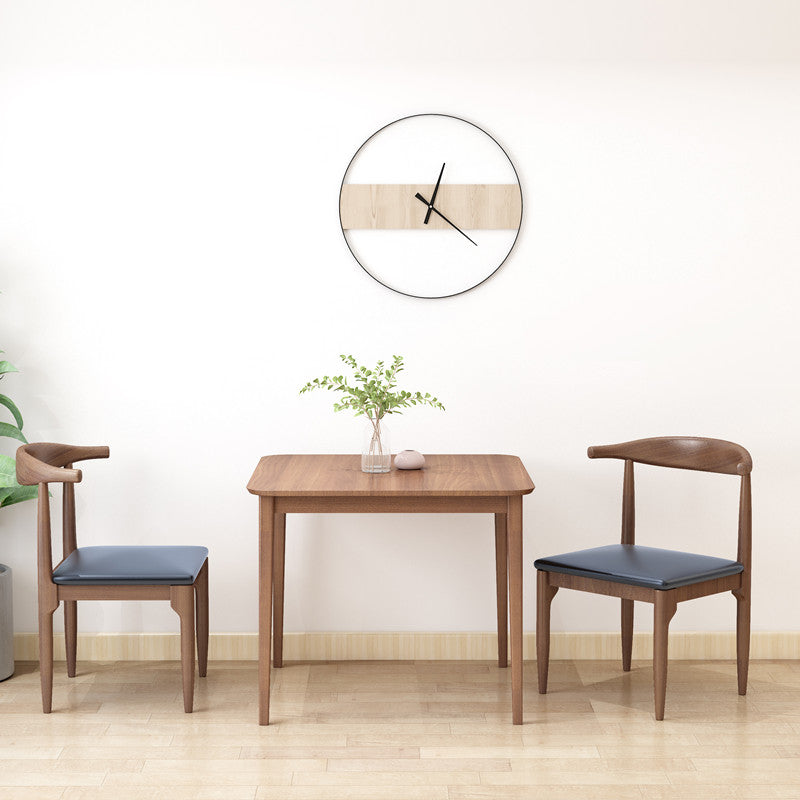 Solid Wood Dining Table Brown Square Dining Table with 4 Legs 39.4"L x 39.4"W x 29.5"H Without Chairs Clearhalo 'Dining Tables & Seating' 'Dining Tables' 'dining_table' 'furn' 'furn_dining_table' 'Furniture' 'Kitchen & Dining Furniture' 5371821