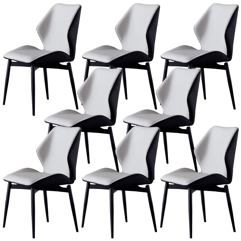 キッチン用の金属製の脚を備えた現代スタイルの椅子アームレスチェア