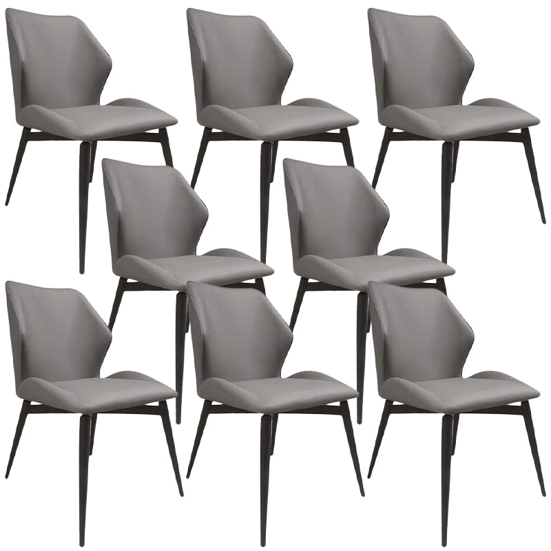 Contemporary Style Chair Armless Chair for Kitchen with Metal Legs
