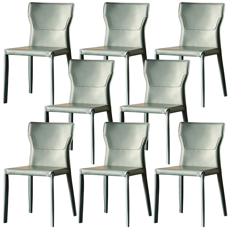 Sillas de estilo contemporáneo silla sin brazo para cocina con patas de metal