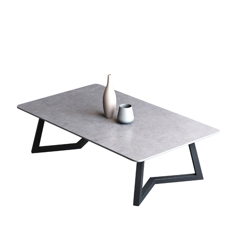 15,7 "Sled en acier de haut Base rectangulaire Table basse