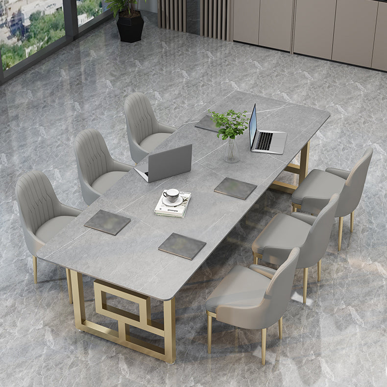 Escritorio de oficina de estilo industrial Rectangle de piedra sinterizada para la oficina