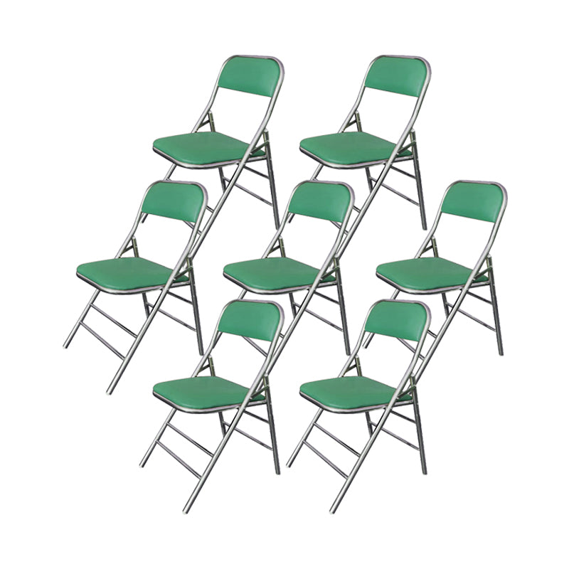 Sedia conferenza in acciaio inossidabile posteriore in pelle e sedile in pelle senza braccio