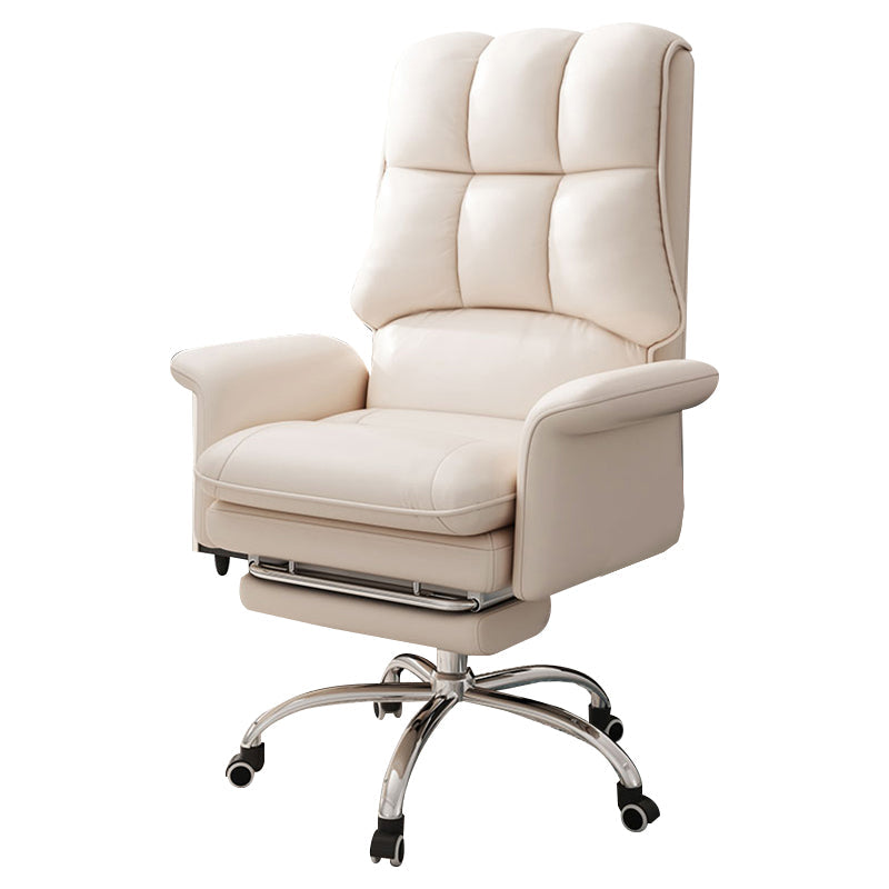 Base de acero silla de tareas moderna con brazos acolchados silla de escritorio de computadora de espalda alta