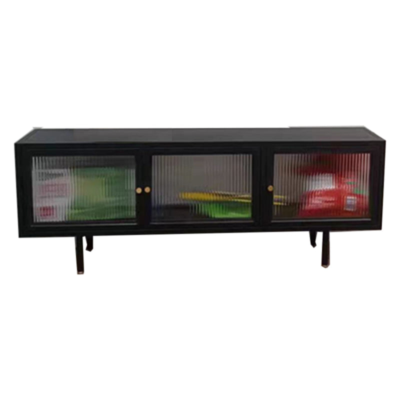 19.69 "H TV -standaard ingesloten opslag Industriële stijl tv -console met deuren
