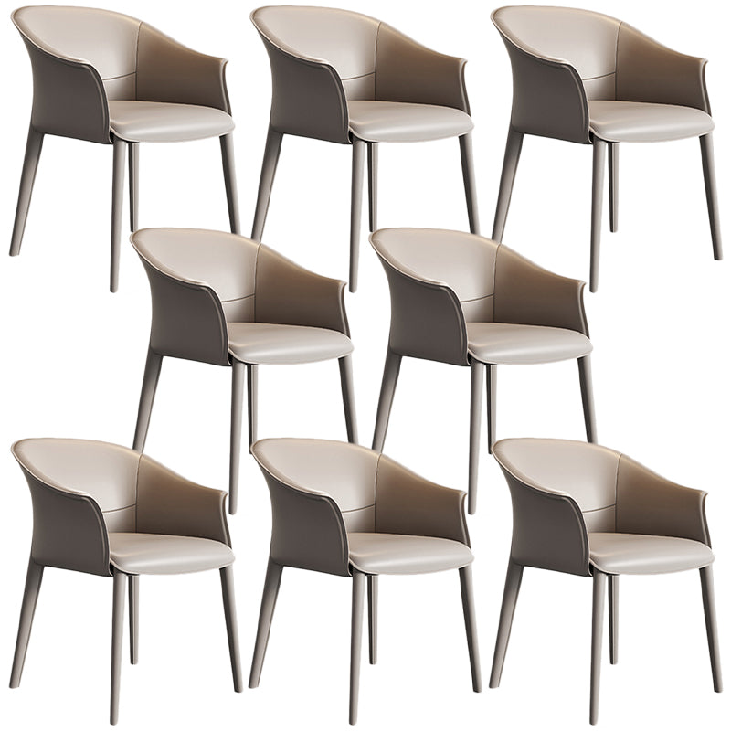 レザーダイニングアームチェアダイニングルーム用の布張りの腕の椅子