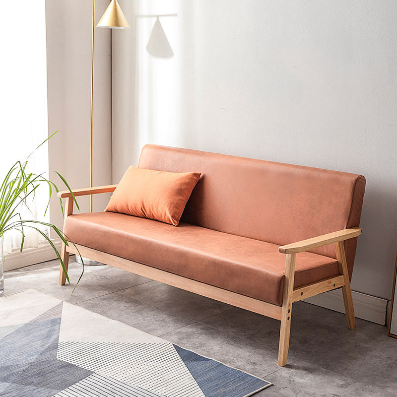 Divano in leatine in finto 23,62 "d x 27,55" divano a braccio quadrato per soggiorno