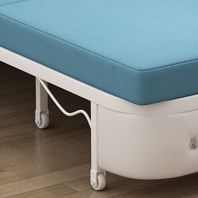 Mélange de coton canapé-lit à bras carré contemporain pour le salon