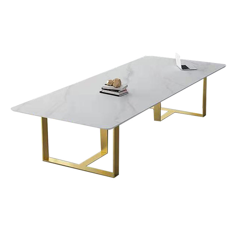 Moderner Büroschreibtisch weißer oberer rechteckiger Schreibtisch für Zuhause
