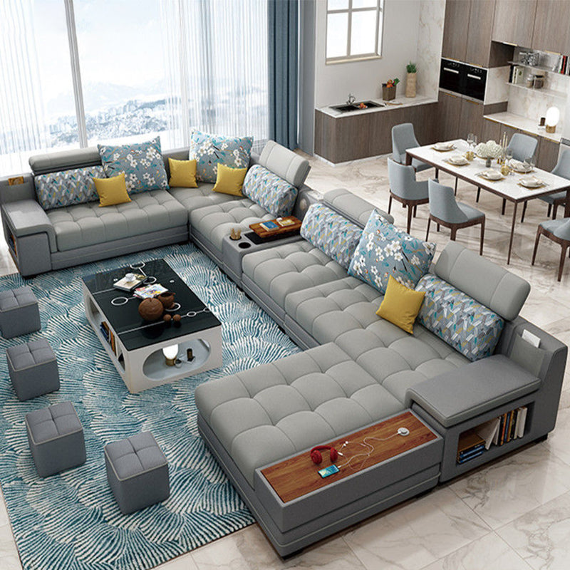 Sezione modulare a 6 posti per soggiorno 98,43 "largo 161,41"