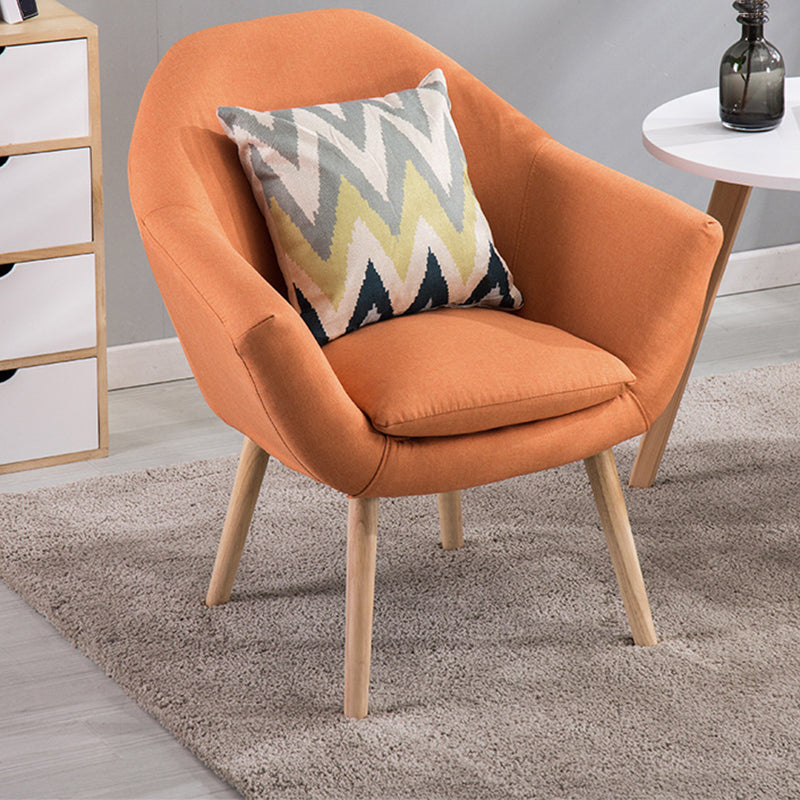 28.74 "l x 24.80" w x 30.31 "h linnen wijd uitlopende armen accentstoel met kussenachter