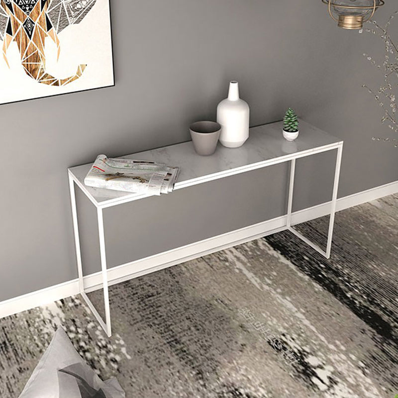 Tabella della console del rettangolo di marmo Glam Ironcraft Accent Table per Hall
