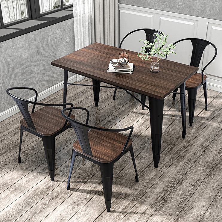 Set da tavolo da pranzo per caffetteria 1/2/3/5/7 pezzi set di dinette in legno e metallo