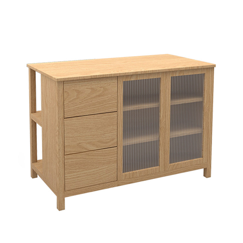 Traditionele stationaire keukeneiland tafel houten keuken eiland tafel met lade