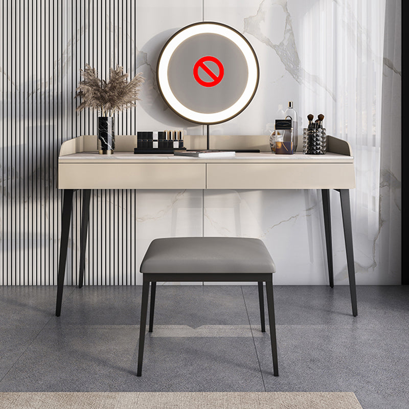 Camera da letto Make-Up Vanity Desk 31.5 "/39.37" /47.24 "W, finitura nera/kaki