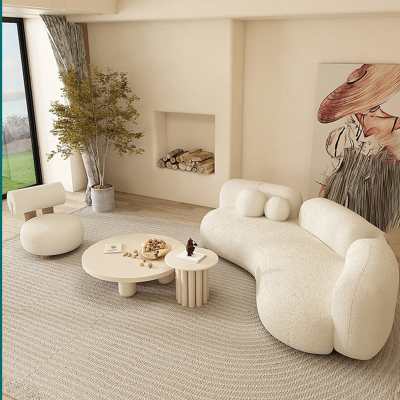 Divano curvo contemporaneo di lana di divano ad incasso per soggiorno, appartamento
