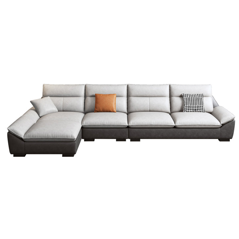 Divano braccio svasato in divano e chaise resistenti alla macchia bianca/acqua