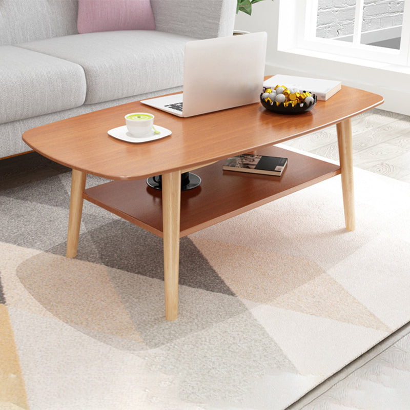 North European Wooden Coffee Table Rectangle 4 Legs 1 Coffee Table