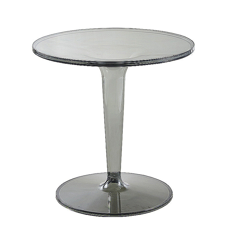 クロスベースデザインアクリル素材モダンスタイルラウンドサイドテーブル