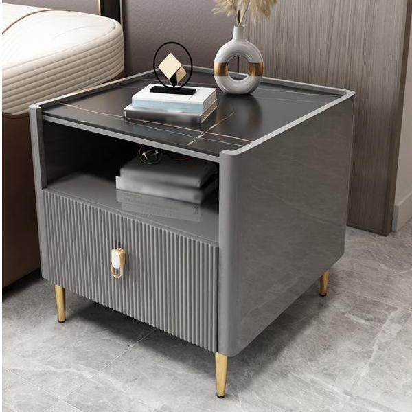 Tableau du haut de gamme en pierre moderne 4 jambes avec tiroir et étagère