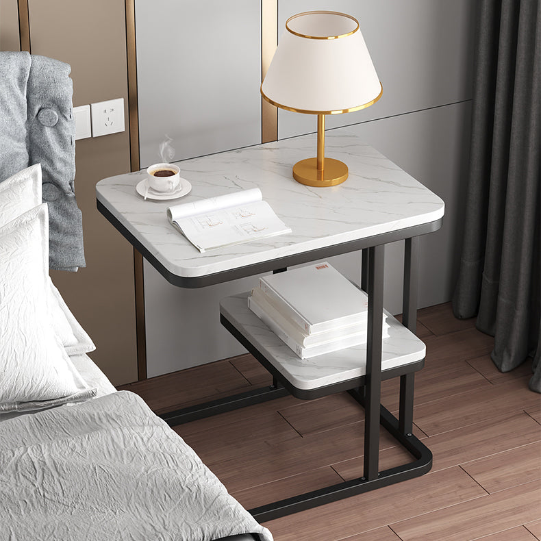 22.8 "hoog houten nachtkastje in grijs / wit / zwarte moderne nachtstandaard