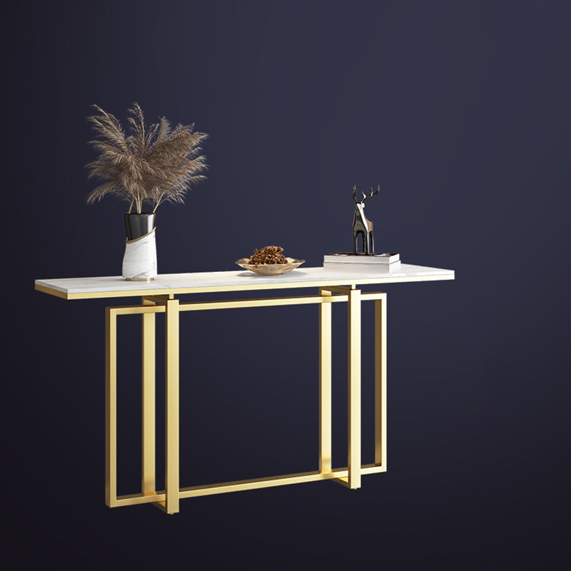 Mesa de consola resistente al marco de mármol glamour/rectángulo de metal para el hall