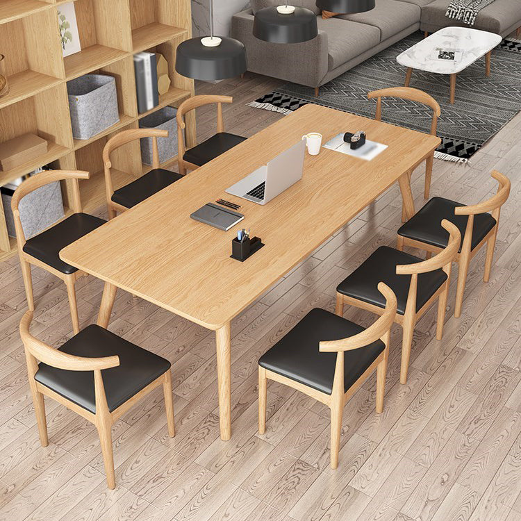 Mesa de reunión curva de madera sólida Moder Moder Modern Writing Writing Desk