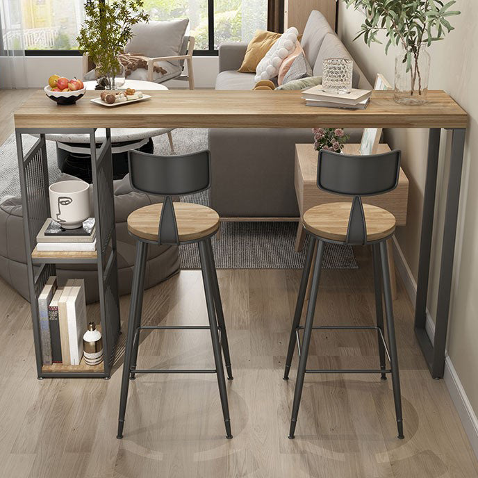 Tavolo da pranzo moderno per accento per bistrot con deposito tavolo da bar in legno doppio piedistallo