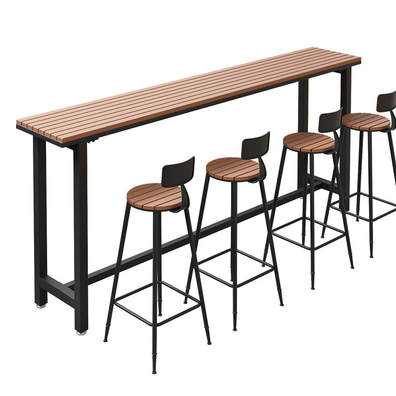 1/4/5 piezas taburete de barra de madera y mesa de mesa mate set de barra en casa