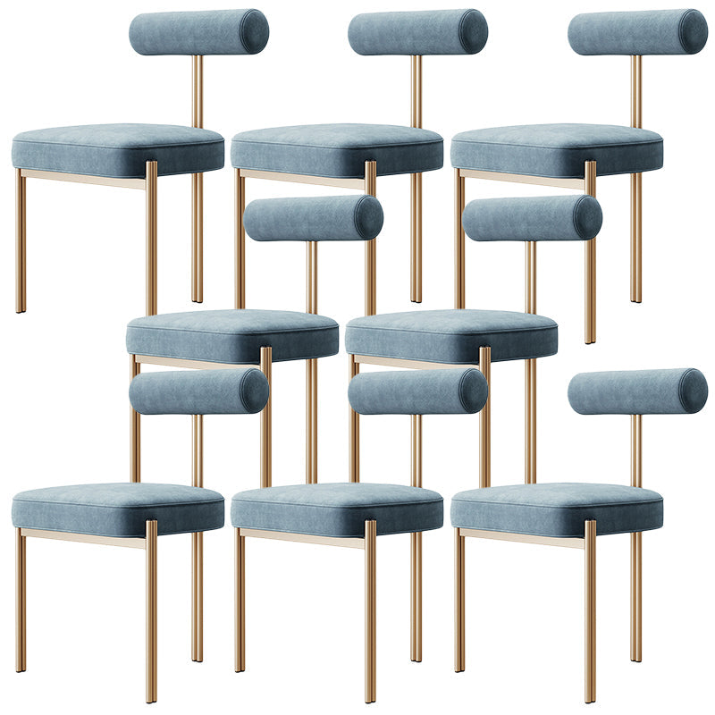 Sedia da pranzo in velluto glam aperto mobili da pranzo sul retro in finitura opaca per interno