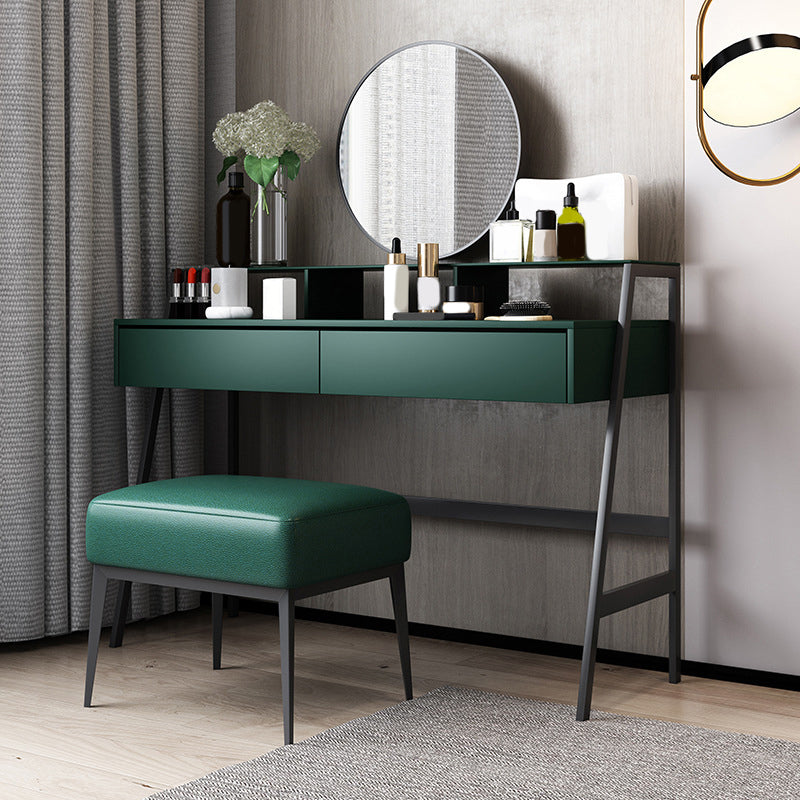 Moderno 34.6 "Altura 2 cajones Mesa de maquillaje reflejado Desk Banity