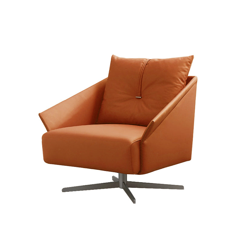 Chaise en cuir fausse 33 "L x29,5" W x27,5 "H chaise pivotante pour le salon