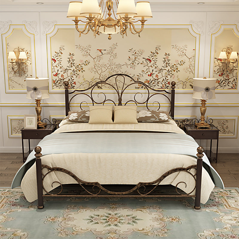 Lit en métal industriel avec lit standard de tête de lit ouverte de trame ouverte