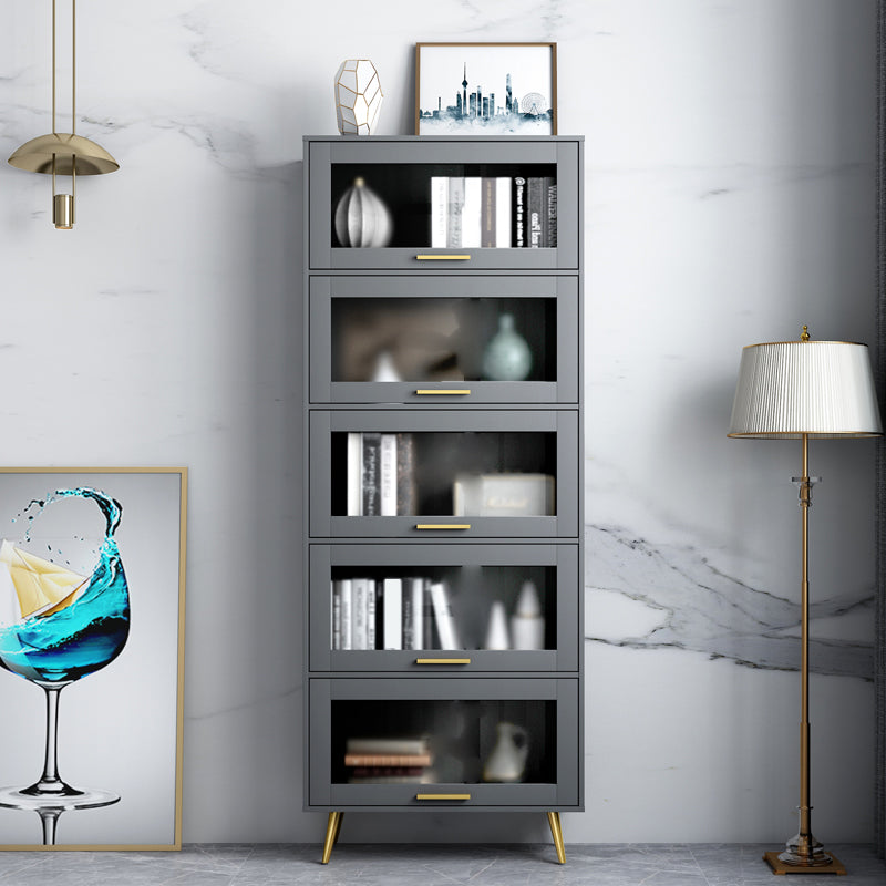 Estantería de estilo moderno de estantería cerrada con puerta para la oficina en casa