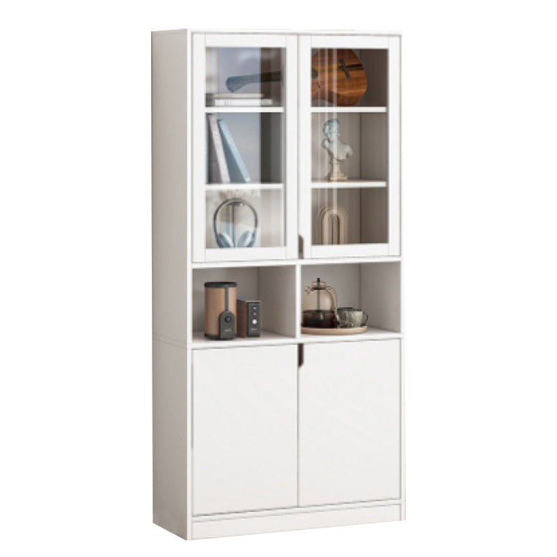 Scandinavian Closed Back Book Shelf 11.8'" W Wood Bookcase for Office