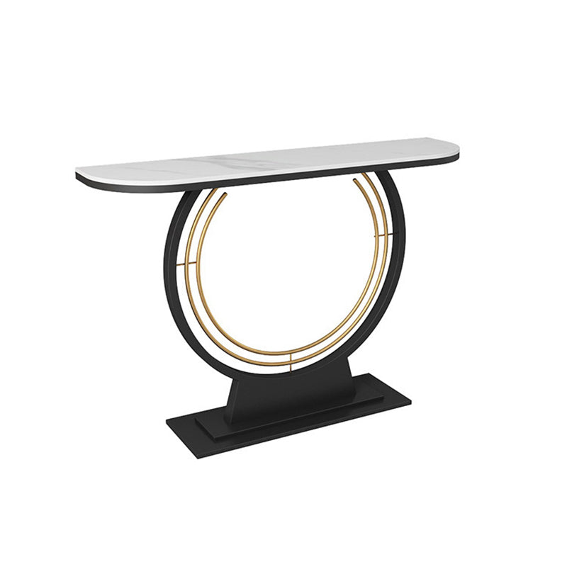 Tavolo con console piedistallo a mezza luna restante resistente ai graffi
