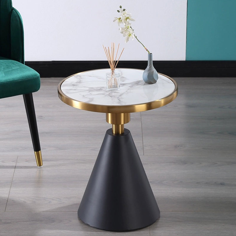 Tavolo da divano in falda in falda in finto glam in falda tavola di divano nero/bianco.