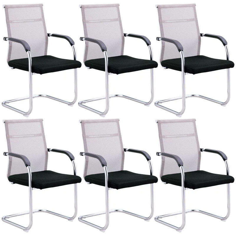 Silla de escritorio de acero negra y beige moderna con silla de oficina en casa baja / alta en casa