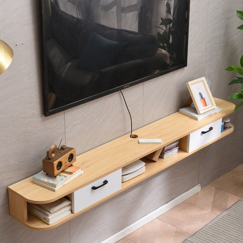 Console multimediale di TV in finto legno finto contemporaneo con cassetti