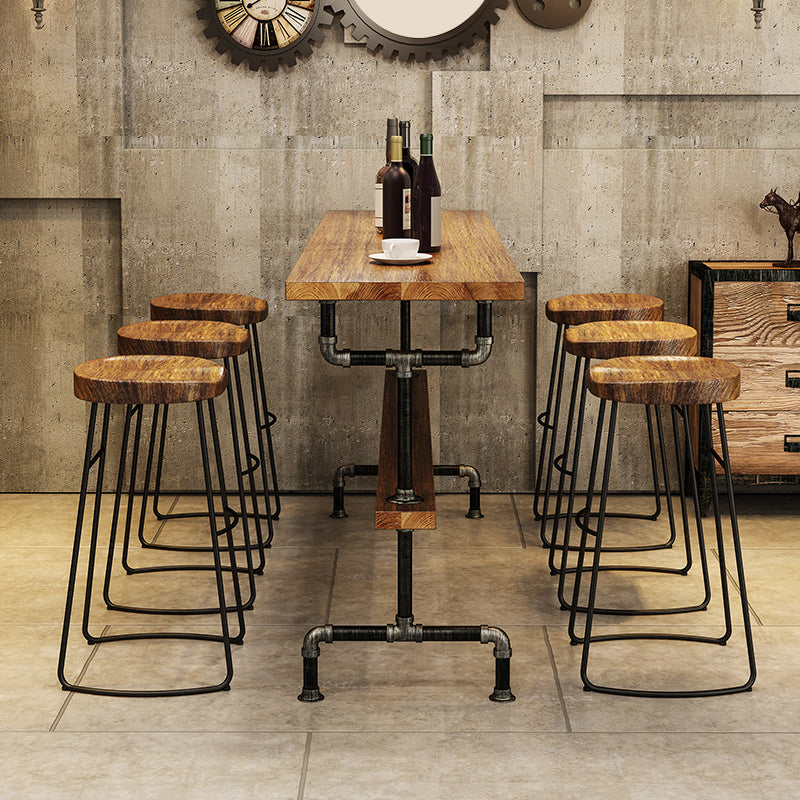 Tavolino da pub di rettangolo con coffee in legno in legno in legno in legno in legno in legno