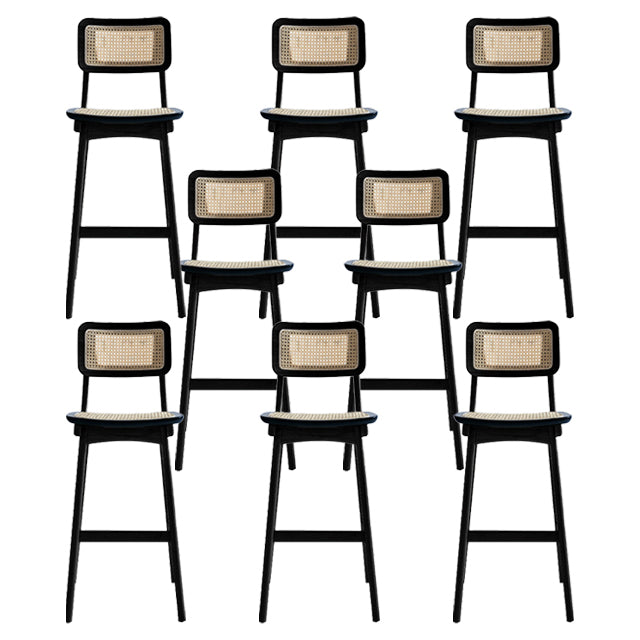 Modern Bar Stool Wooden Counter Bar Stool with Wood Legs for Home