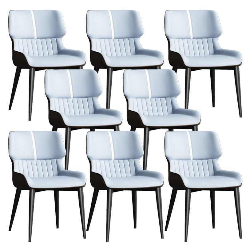 Chaise latéral en cuir contemporain chaise latéral à oreille pour salle à manger