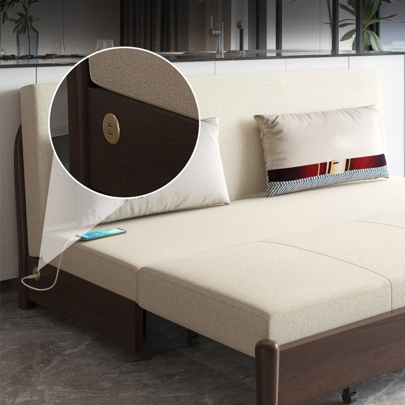 Contemporary Convertible Armless Cotton Blend Bed Sofa Couch