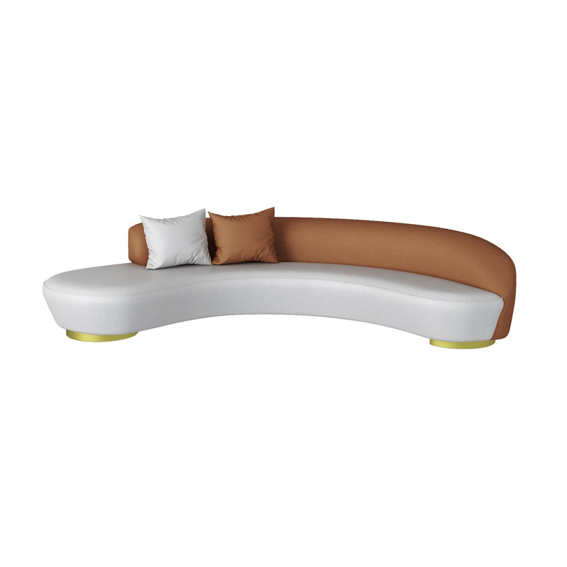 Contemporary Curved Sofa Armless Sofa for Living Room, Apartment