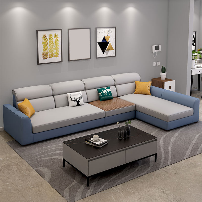 Divano trapuntato quadrati in finta pelle e chaise cuscino cucito nordico.