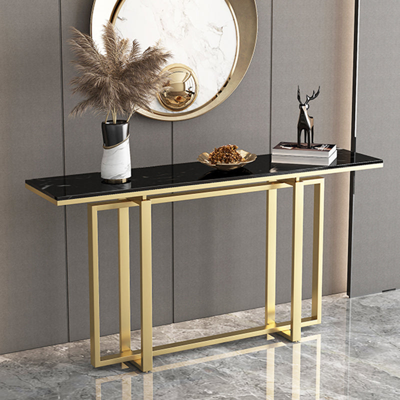 14" H * 31" H Stone Hallway Console Sofa Table, Rectangular Sofa Table