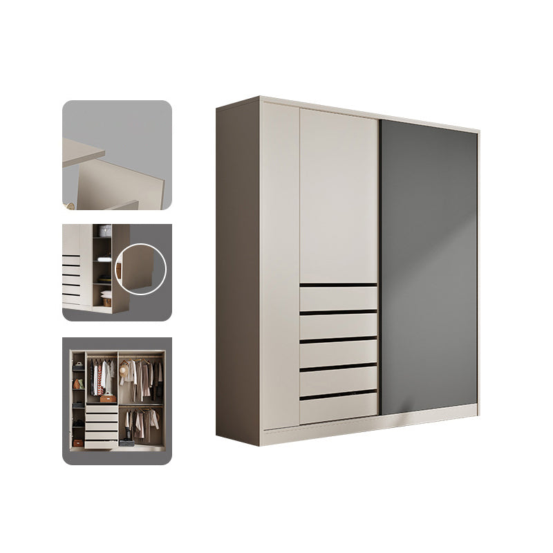 Manufactured Wood Modern Cabinet for Bedroom Sliding Door Storage Cabinet